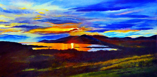 'Autumn Sunset' Seascape Greeting Card