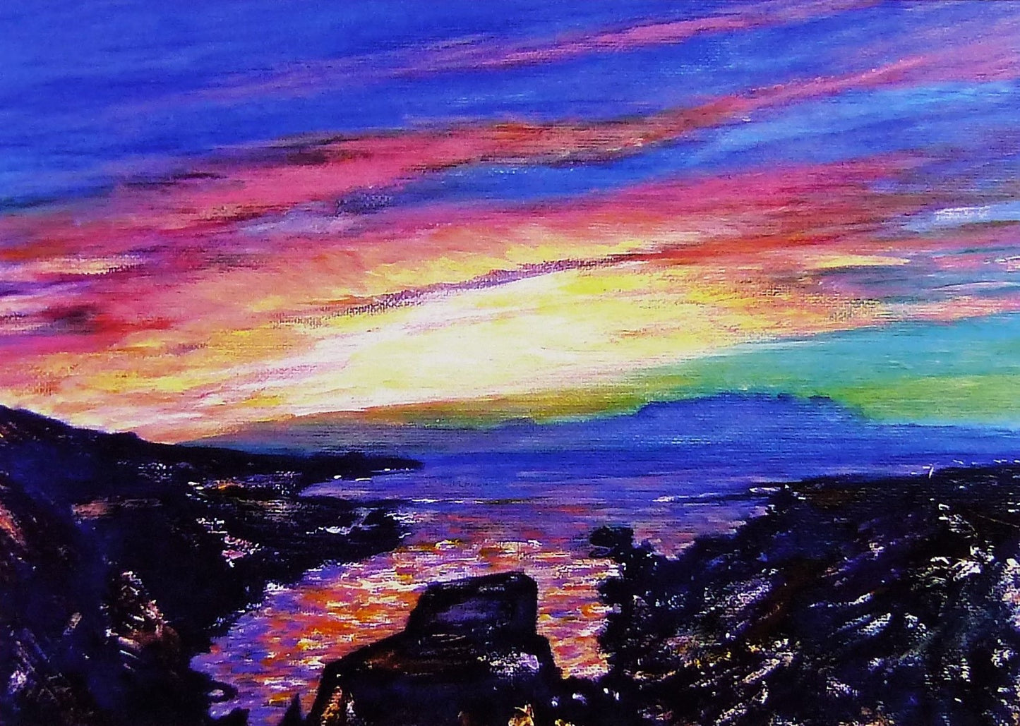 'Gortnakilly Pier, Kilcrohane' Sunset Greeting Card